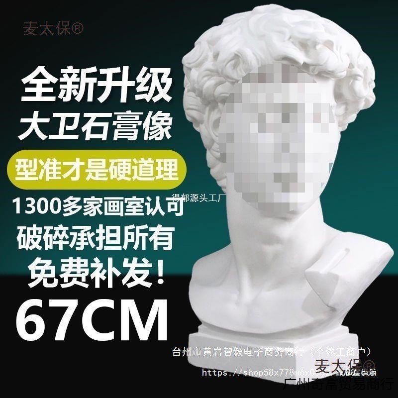 素描模型大卫石膏像马赛石膏头像写生塑头像美术几何体石膏麦太保