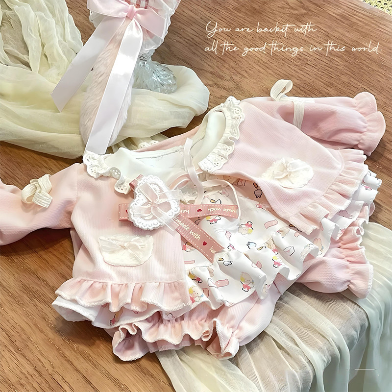 小甜裙套装坐姿棉花娃娃40cm娃衣无属性40厘米玩偶衣服公仔替换
