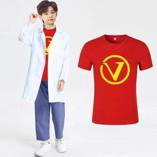 熊出没探险厂家 cosplay服装 天才儿童节博士威圆领棉夏季 t恤