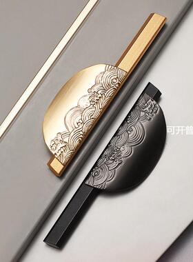北欧中式加长一米拉手金色黑色美式橱柜把手简约衣柜抽屉灰色拉手