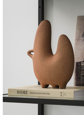 中古侘寂风抽象艺术小雕塑摆件样板间售楼处书柜边几玄关柜装饰品