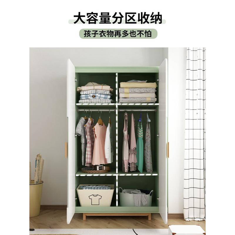 可比熊新款enf级儿童衣柜家用卧室简易衣橱斗柜组合收纳柜置物架
