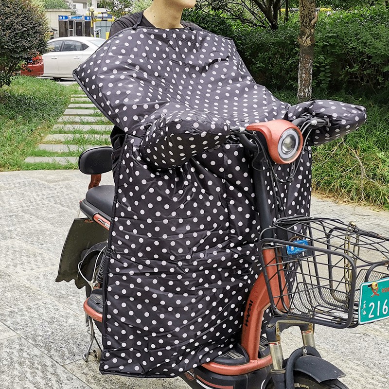 电动车挡风被冬季加绒加厚秋冬天摩托防寒电车防水双面防风罩