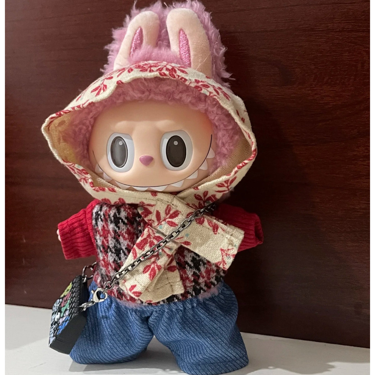 labubu娃衣17cm拉布布衣服坐坐派对一二三代公仔挂件盲盒娃衣新款