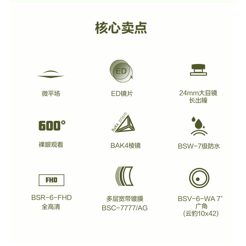 新品博冠云豹ED望远镜高倍高清演唱会观鸟旅行寻蜂日夜两用
