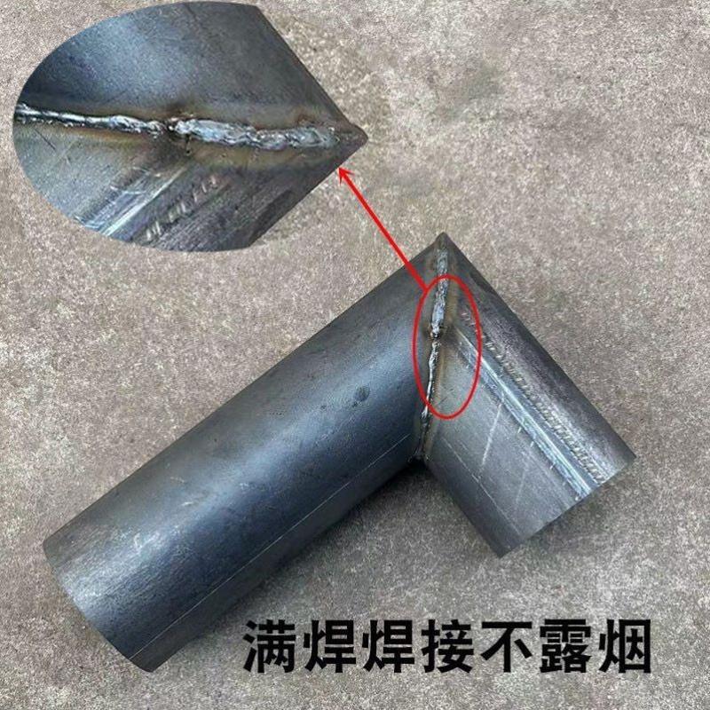 柴火灶取暖炉焊接钢弯头90度直角加厚烟筒接头直头柴火灶配件大全