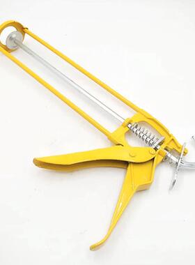 玻璃胶枪 手动软胶枪 双杆打胶枪黄色圆柱款 密封胶 五金工具配件