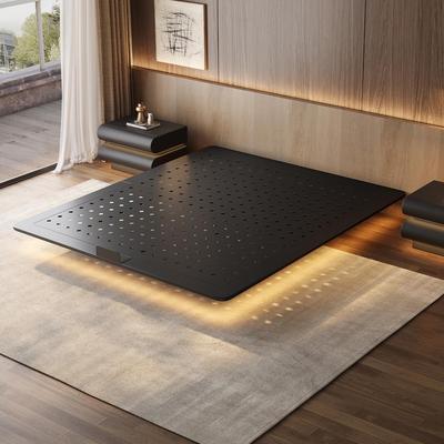 迪美尔碳素钢床悬浮床小户型卧室无床头无靠背侘寂现代简约双人床