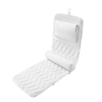 3D网浴缸垫ebay 浴缸靠垫带枕头吸盘绗缝浴缸泡澡垫