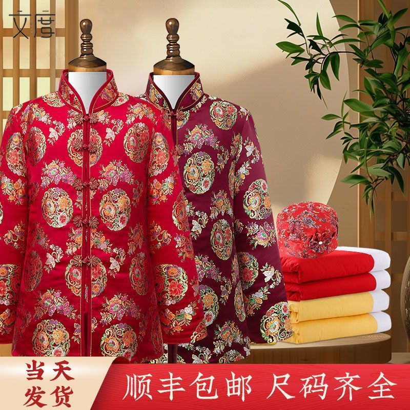 女寿衣七件套全套高档纯棉真丝寿老衣女士寿终衣服老人寿衣