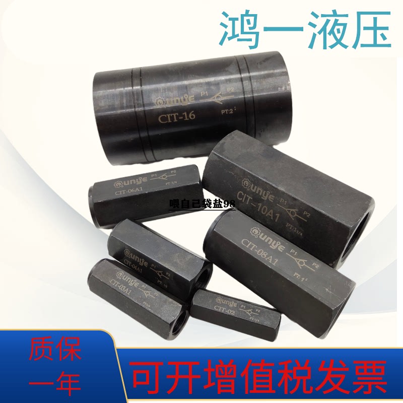 液压单向阀 止回阀 油压直通管式逆止阀CIT-02 03 04 06 08 10