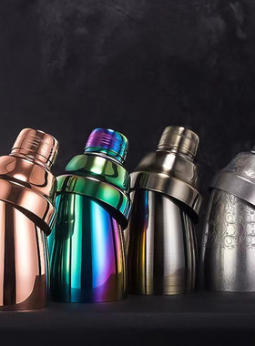 BARSOUL国际经典复古三段式摇酒壶镜光版调酒器雪克壶shaker