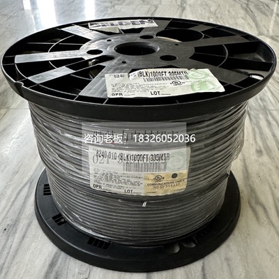 拍前询价Belden-8240 百通RG-58/U同轴通讯电缆 50欧实芯纯铜导体
