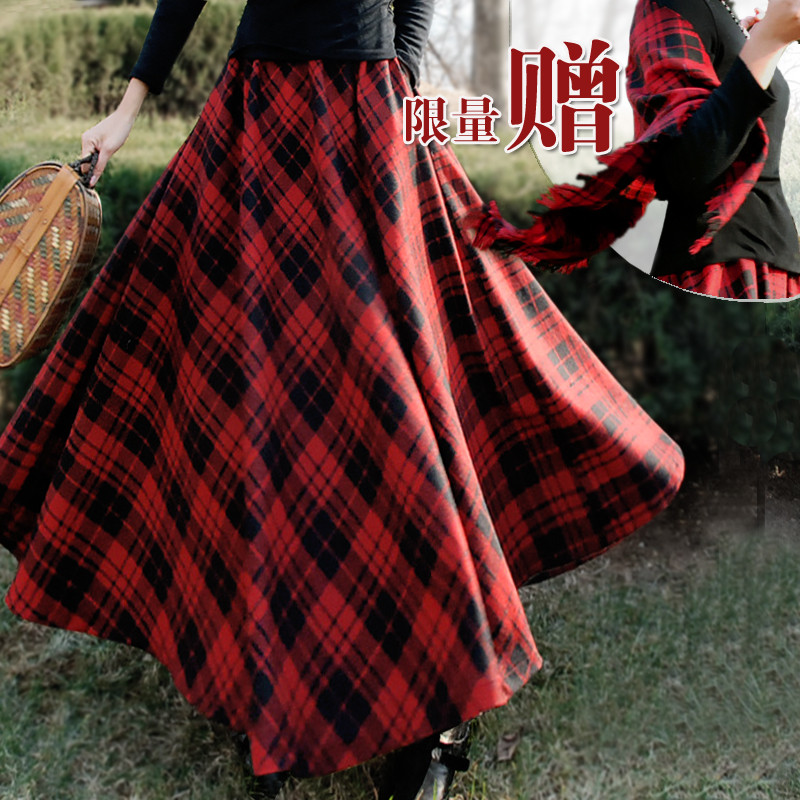 a字裙呢子半身女新款2023冬季毛呢女加厚