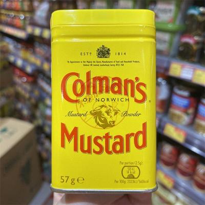 香港代购 进口Colman's高文 MUSTARD POWDER 英式黄芥末粉57g