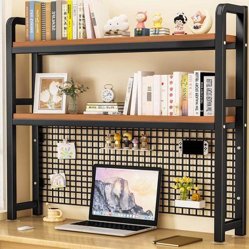 JI带网格书架收纳多层架子宿舍铁艺书桌上洞洞板学生电脑桌面置物,收纳整理,书桌收纳置物架,淘宝优惠券,粉丝福利购,淘宝优惠卷