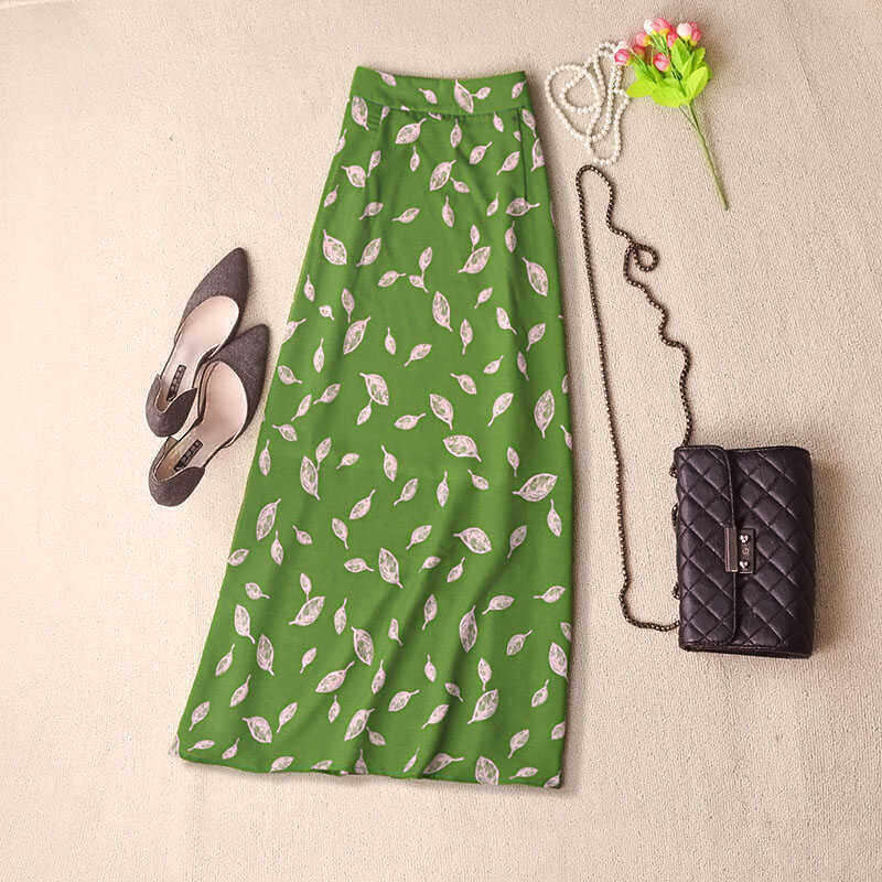 雪纺碎花女夏季设计感小众过膝中长款a字裙印花,女装/女士精品,半身裙,淘宝优惠券,粉丝福利购,淘宝优惠卷