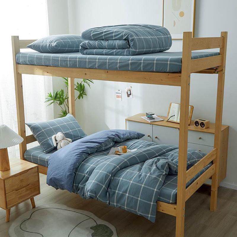 .学生三件套日式类色织单人床单9床笠全棉宿舍上下铺水洗棉纯棉0A,床上用品,学生床品套件,淘宝优惠券,粉丝福利购,淘宝优惠卷