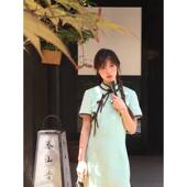 霍里德地图薄荷曼波绿新中式 国风女夏日常可穿改良