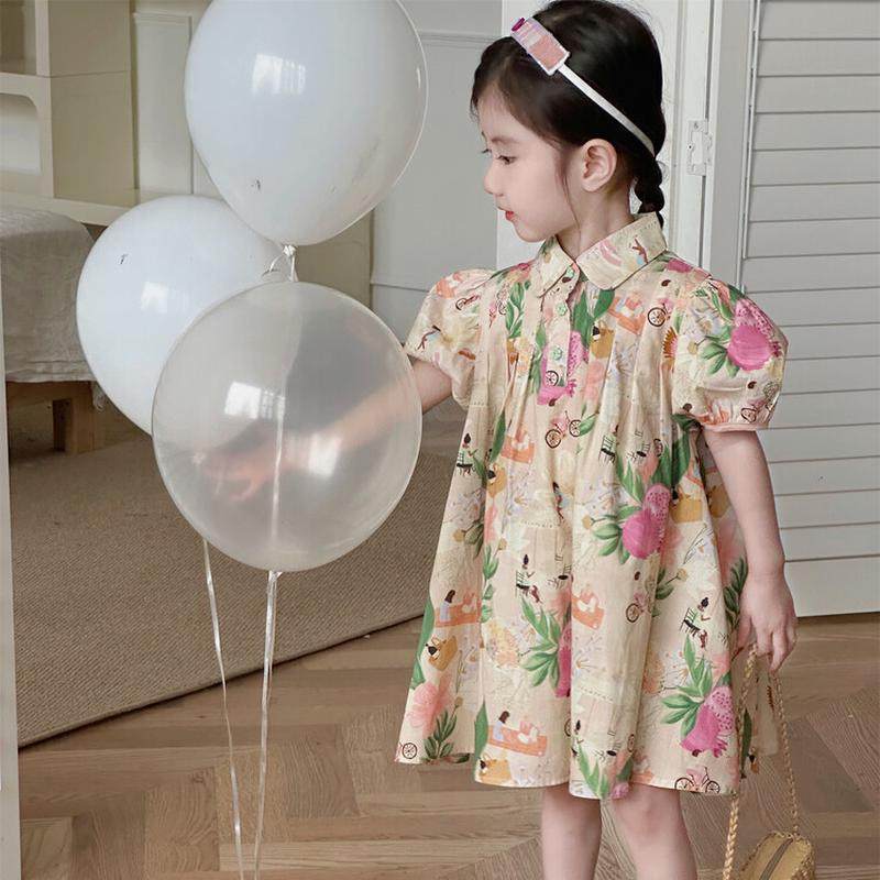 棉布夏季2024新款儿童宝宝花朵女孩夏款潮,童装/婴儿装/亲子装,连衣裙,淘宝优惠券,粉丝福利购,淘宝优惠卷