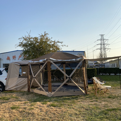 六角模块化户外折叠野外露营装备遮阳防雨防蚊自动一体车尾帐篷