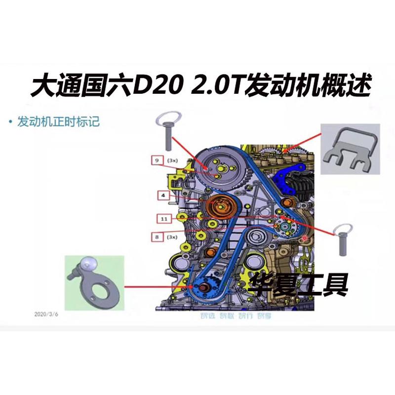 大通T70柴油2.0T正时SC20M正时工具国六D20发动机G20正时专用工具