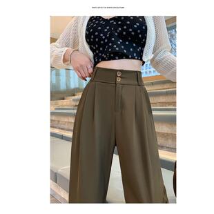阔腿裤夏季女2023年新款窄版垂坠显瘦感直筒休闲薄款裤