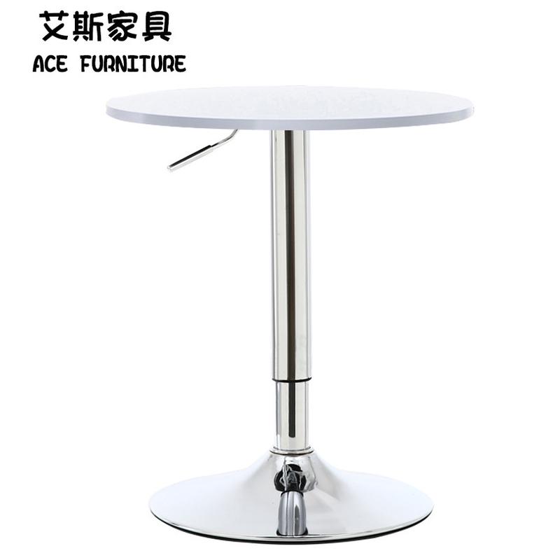 展会桌吧台桌圆形升降小圆桌鸡尾酒桌子高脚酒吧洽谈圆桌吧椅组
