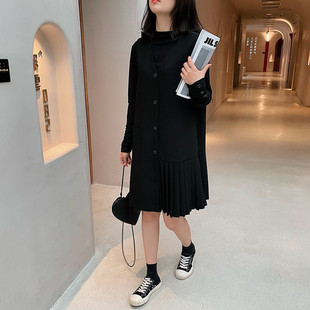 别致2024春秋款小个子洋气减龄百褶裙套装巨显瘦时髦女