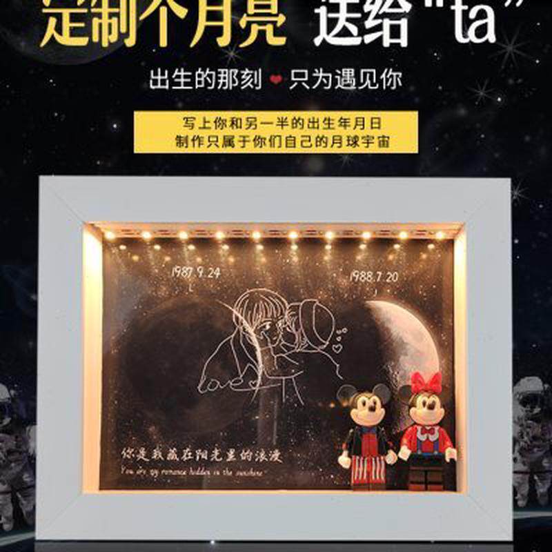 diy定制你出生那天的月亮情侣送男女朋友周年纪念