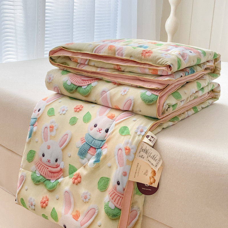 夏季空调被7A抗菌水洗双层纱夏凉被母婴级儿童可机洗夏被子单人,床上用品,化纤被,淘宝优惠券,粉丝福利购,淘宝优惠卷