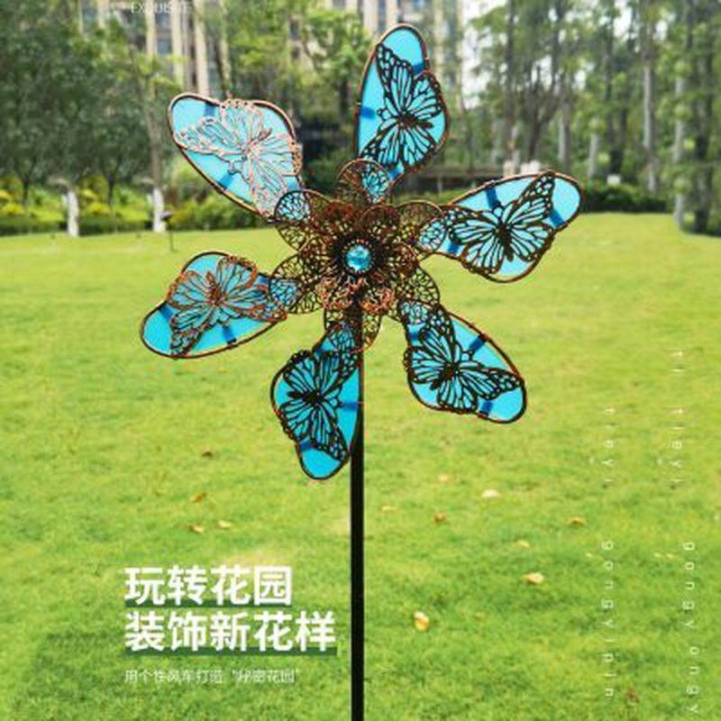 户外花园花插铁艺风车庭院别墅院子阳台风车装饰门口造景落地插件,家居饰品,户外/庭院摆件,淘宝优惠券,粉丝福利购,淘宝优惠卷