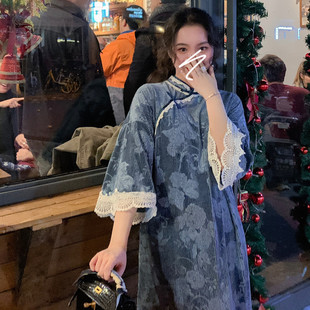 麓津《法国梧桐》丝绒秋冬季新款改良版年轻少女子