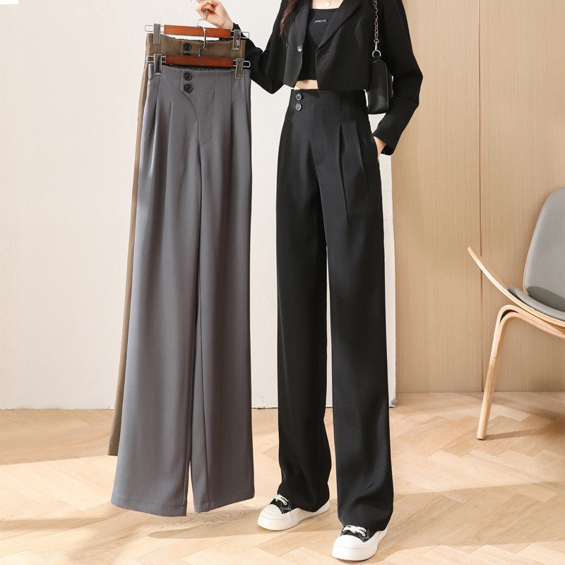 长裤阔腿裤女2023新款宽松直筒秋冬春秋西,女装/女士精品,休闲裤,淘宝优惠券,粉丝福利购,淘宝优惠卷