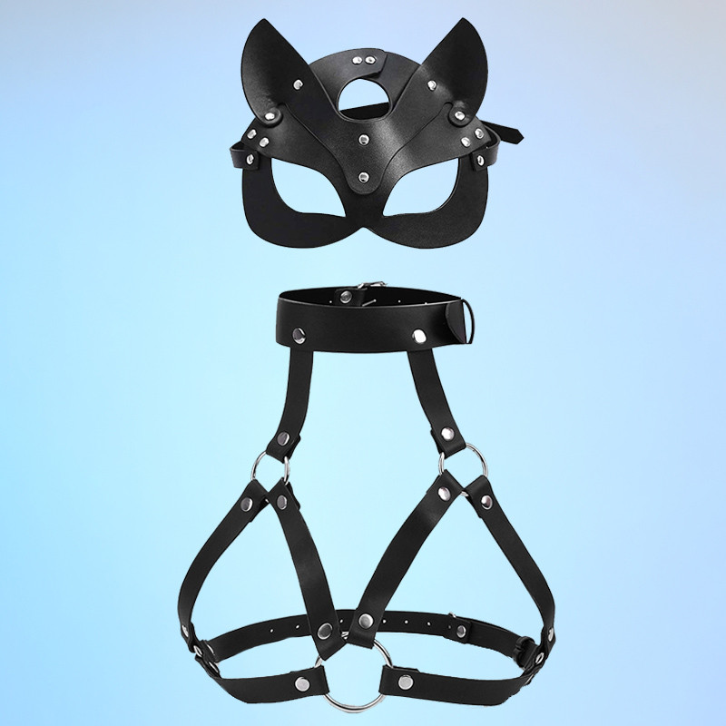 Women Bondage Body Harness Lingerie Goth Crop Tops Cage Bra