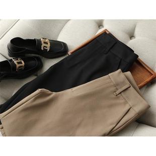 王炸通勤神裤！抗皱垂感面料百搭显瘦小直筒九分烟管休闲西裤女春