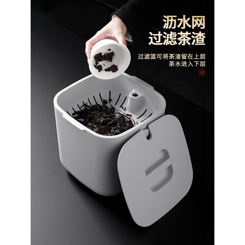 茶水桶茶渣子桶垃圾过滤排水桶茶台废水桶茶具配件家用茶水桶R&