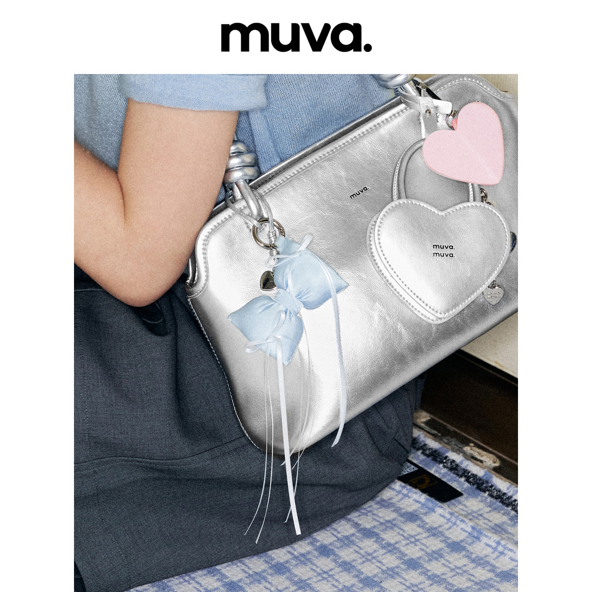 MUVA配饰 绵绵蝴蝶结少女心挂饰公主风可爱包包挂件5.17新款