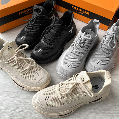 高颜值！透气飞织鞋面！夏男网面透气防臭跑步运动休闲网鞋19230