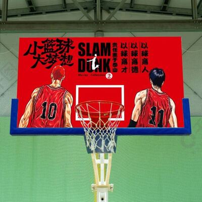 定制篮板贴画体育馆学校场运动场馆nba灌篮高手防水自粘贴纸厂家