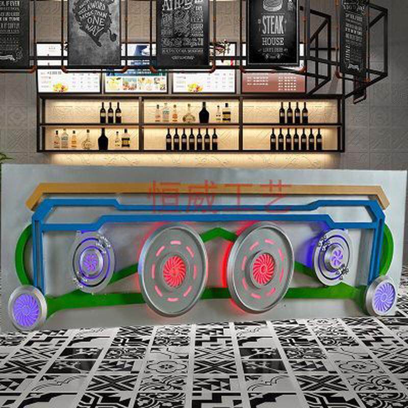 工业风怀旧铁艺机械风扇壁饰金属做旧背景墙定制客厅软装