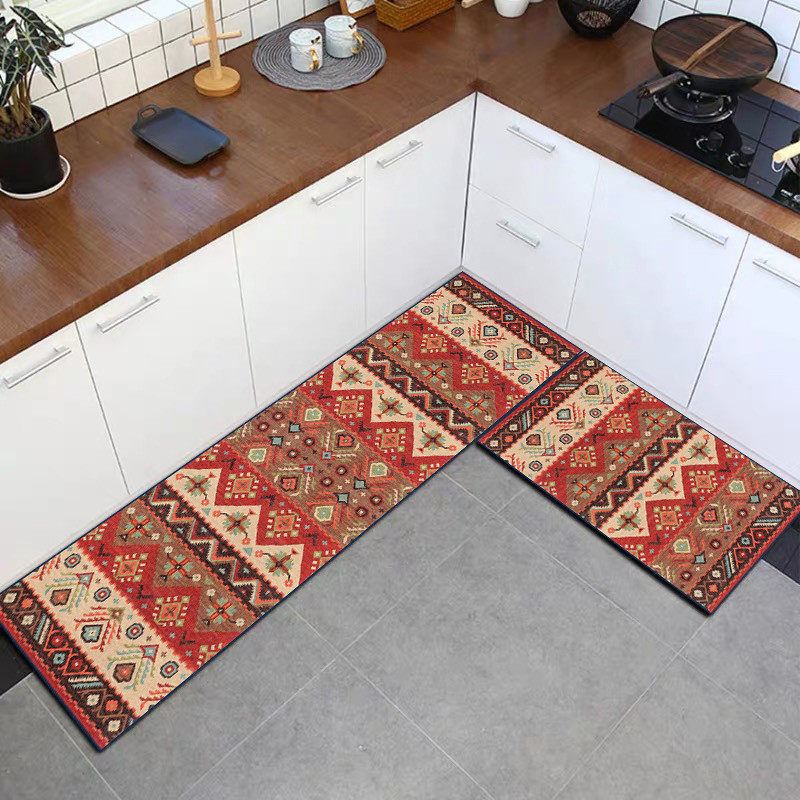 摩洛哥厨房地垫可擦免洗脚垫子美式皮革防水防滑防油长条地毯,居家布艺,厨房地垫,淘宝优惠券,粉丝福利购,淘宝优惠卷