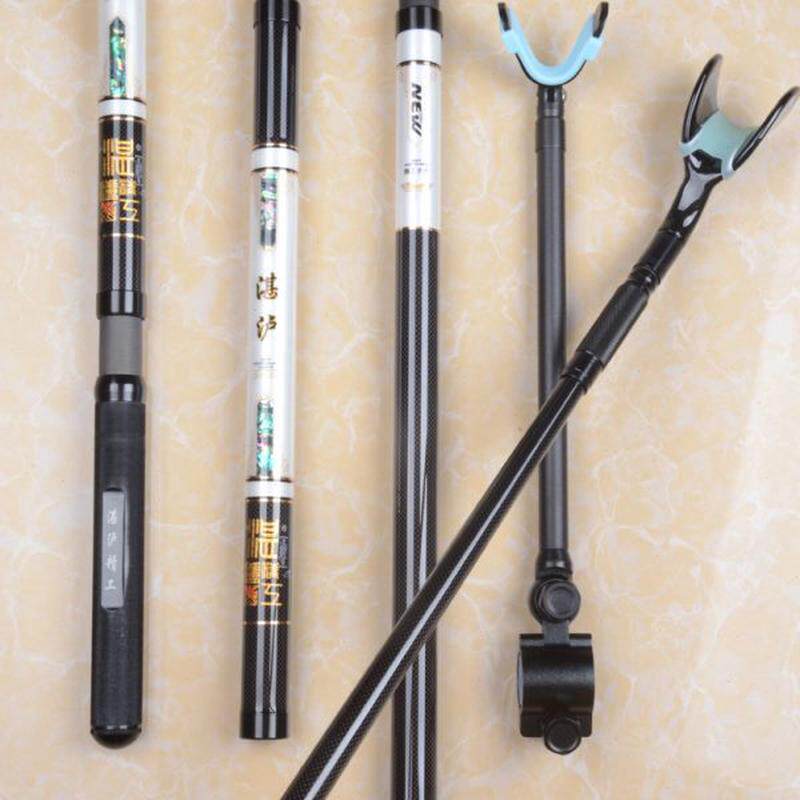 高档黑坑新款碳素支架湛泸1米硬架2.大物插超轻极节竿并继挂后竞