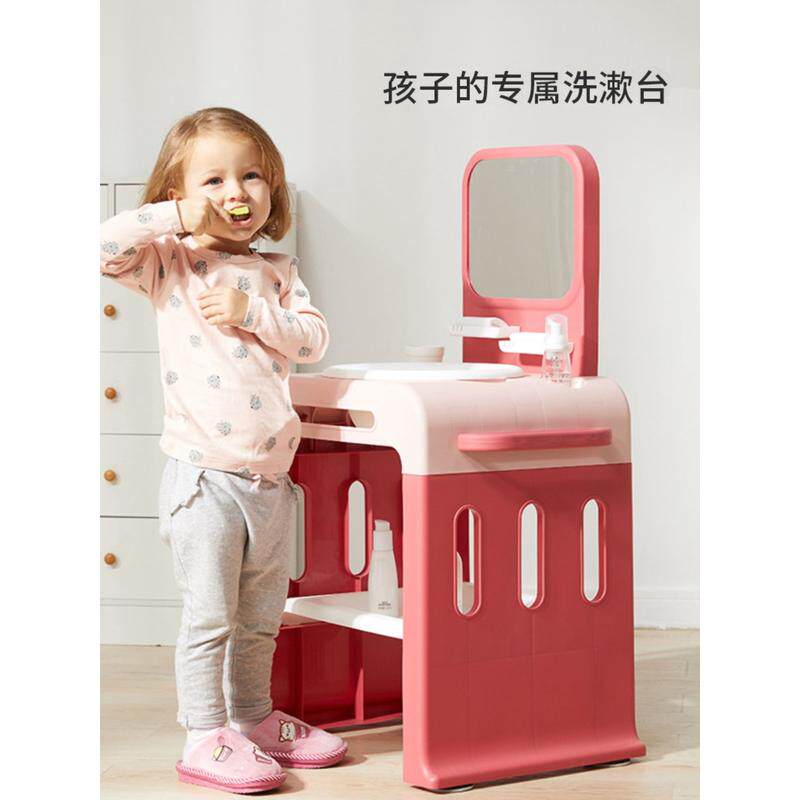 儿童洗漱台婴儿宝宝脸盆家用架小孩刷牙塑料洗手台池可爱小洗脸盆