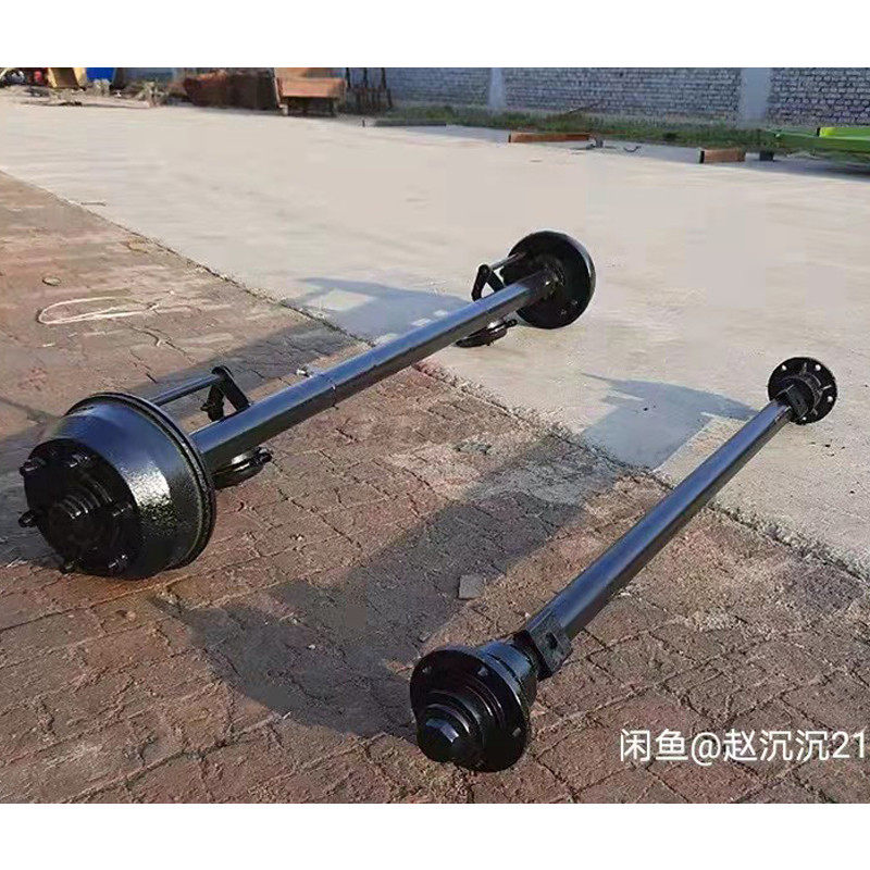 加重前后桥大吨位拖车轴实心胎半轴短轴配130 轴头1061型轴头车轴