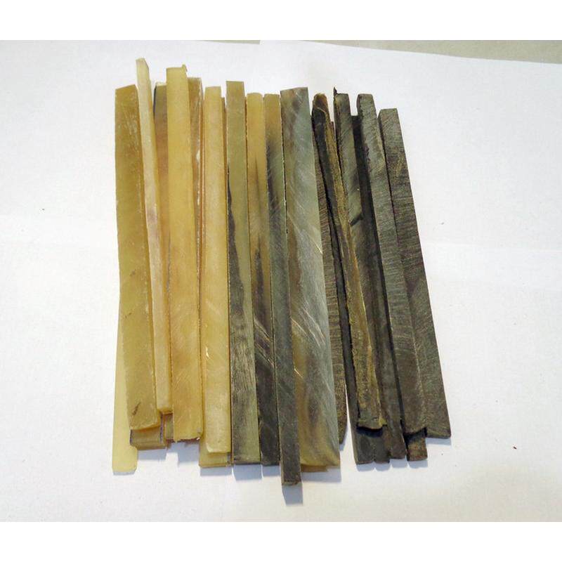 A16天然黑牦牛角原料薄片料软雕刻料DIY刀柄工具原材料