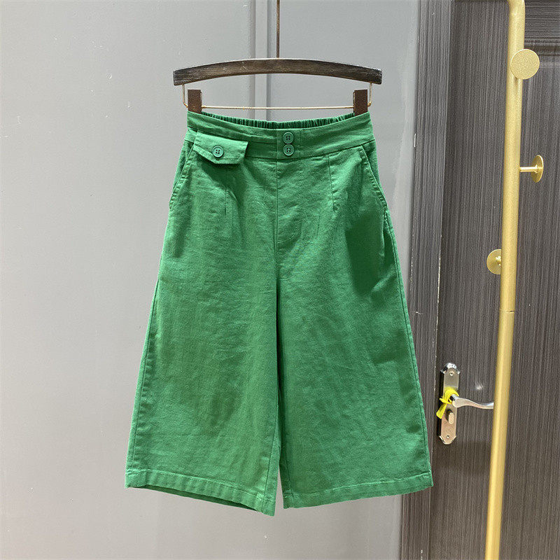 六七分阔腿裤女夏季2025年薄款糖果色半松紧腰显瘦宽松,女装/女士精品,休闲裤,淘宝优惠券,粉丝福利购,淘宝优惠卷