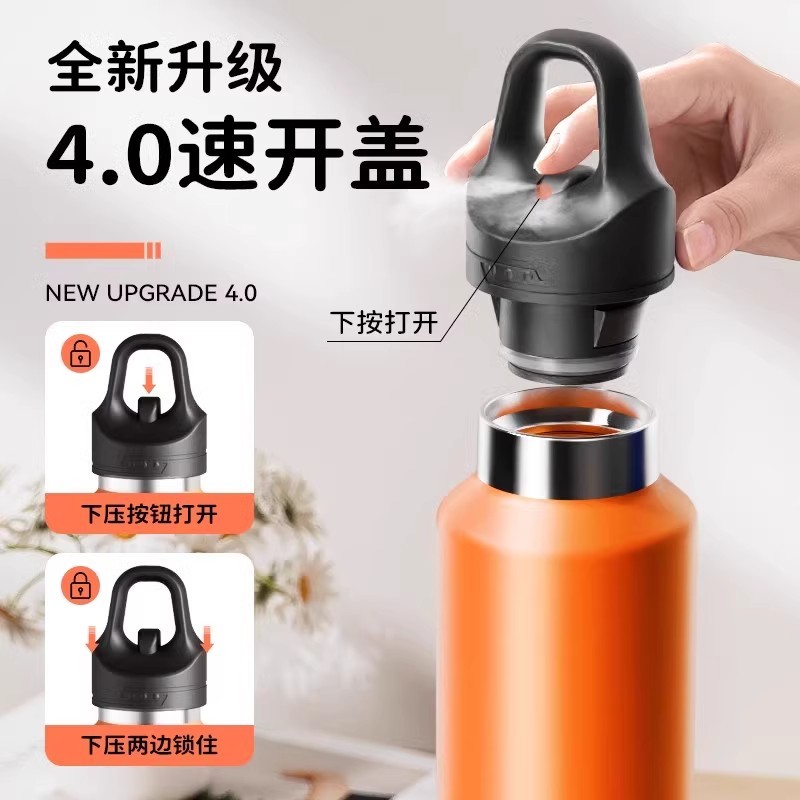 一键开盖保温杯车载水杯驾驶