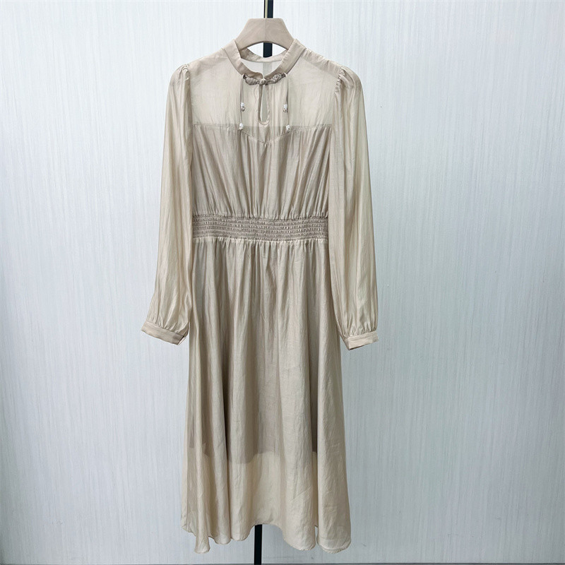 欧●2024春装新品 法式长袖女气质淑女小个子别致茶歇裙102