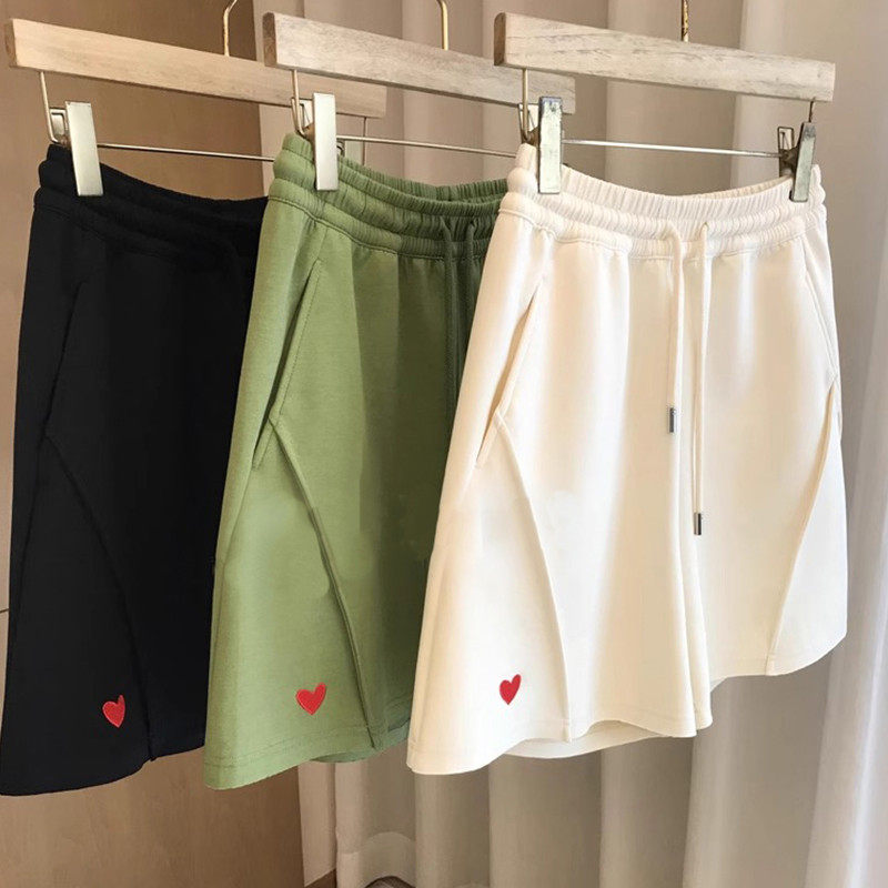 果绿色阔腿女夏薄款胖妹妹mm宽松显瘦爱心刺绣休闲五分裤,女装/女士精品,大码裤装,淘宝优惠券,粉丝福利购,淘宝优惠卷